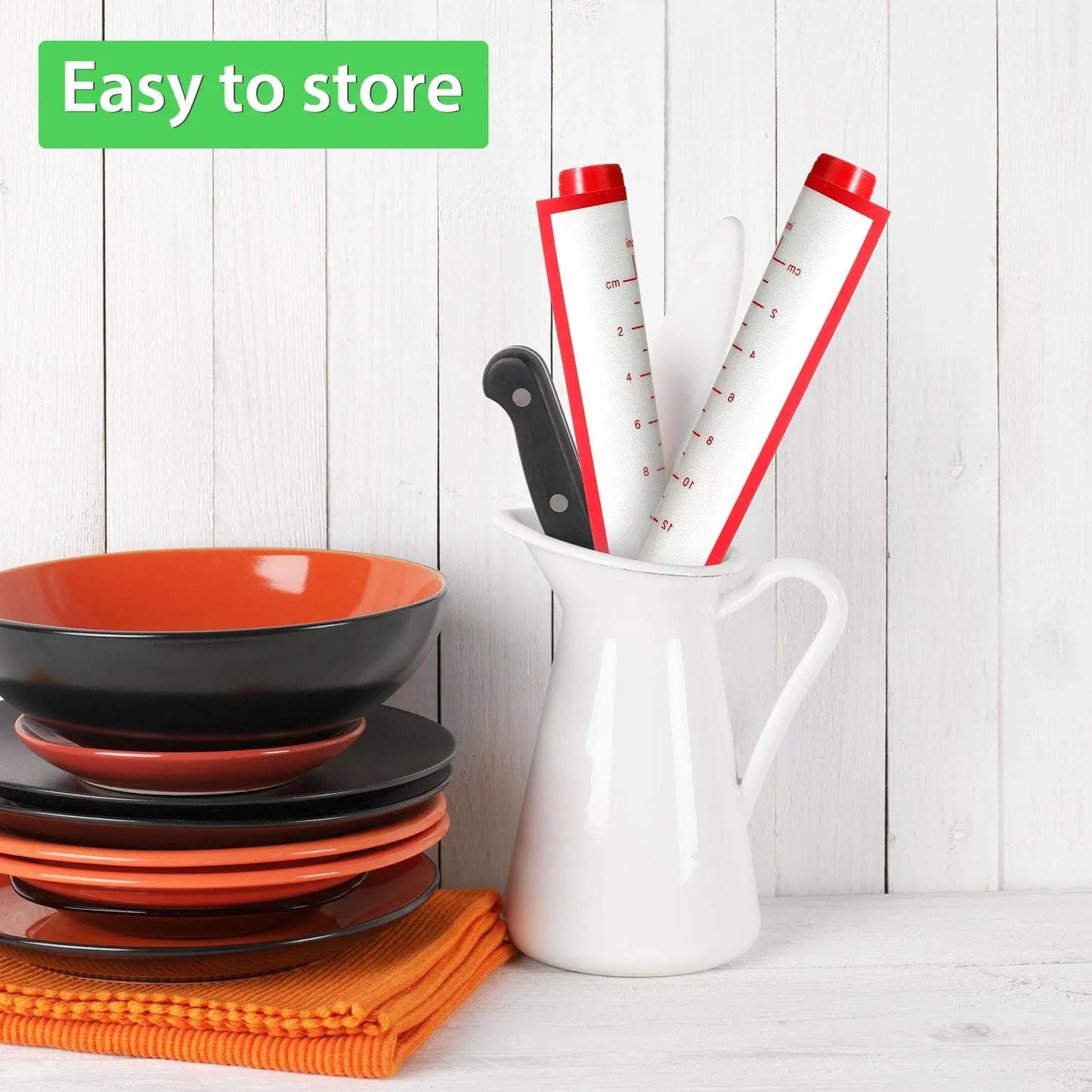 80/70/60cm Large Silicone Baking Mat Pastry Rolling Kneading Baking Pad Kitchen Mat Crepes Pizza Dough Nonstick Pan Cooking Tool