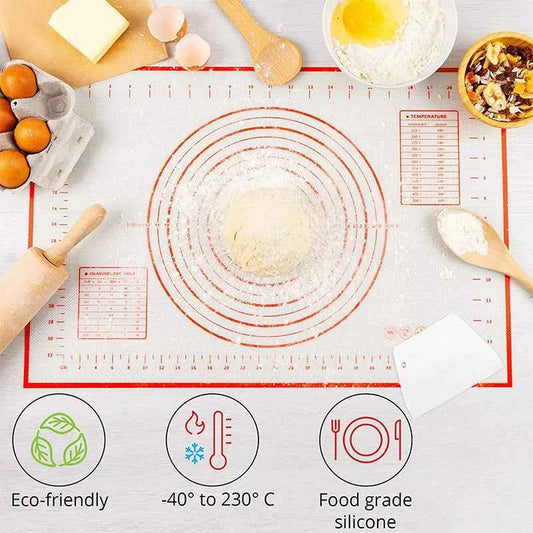 Large Silicone Baking Mat & Pastry Rolling Pad