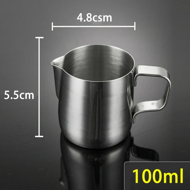 Stainless Steel Milk Frothing Pitcher – Latte Art Jug for Coffee & Espresso (100/350/600ml)
