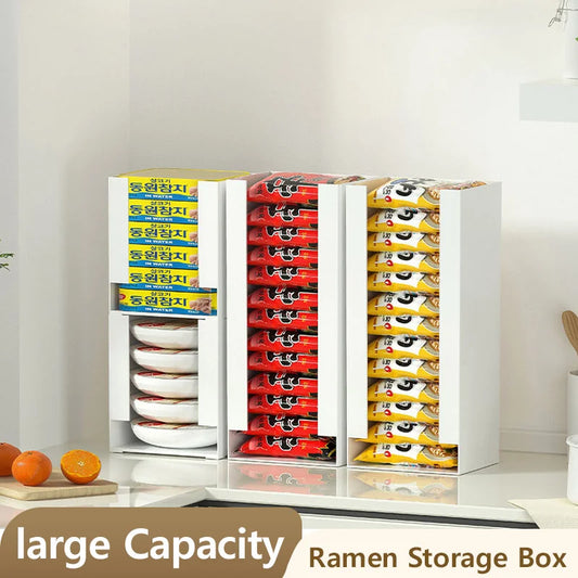 Korean Ramen & Instant Noodle Storage Box – Kitchen Cup Organizer & Pantry Storage