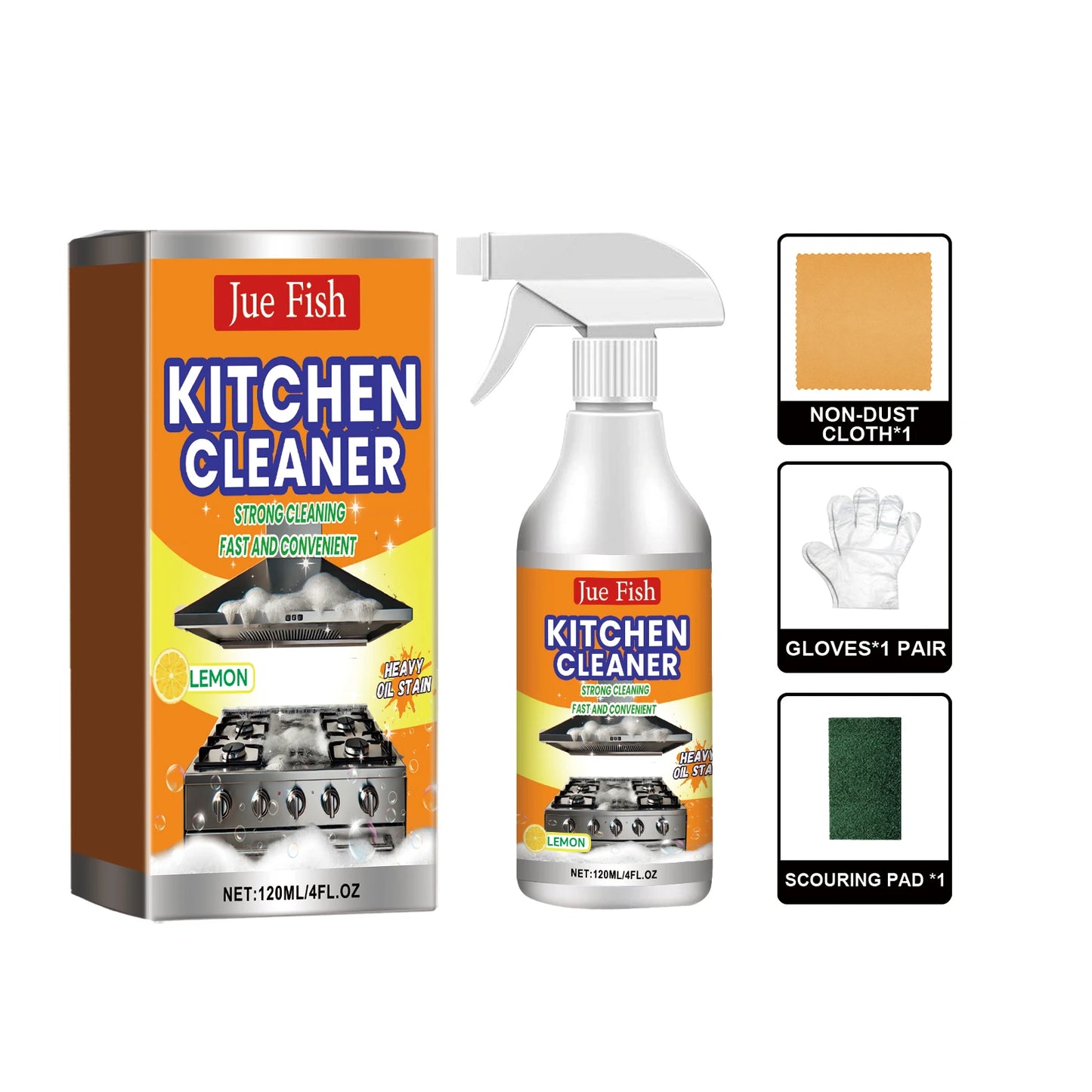 Kitchen Foam Heavy Oil Stain Cleaner Powerful Stain Remover Lemon Light Fragrance Ovens Home Cooktop Kitchenware Cleaning Bubble