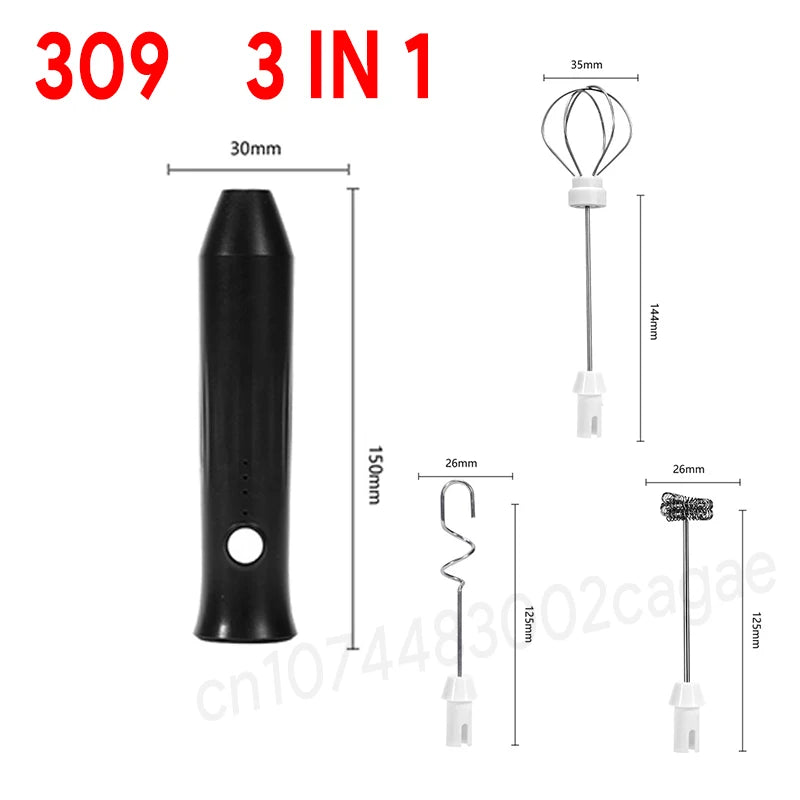 Electric Coffee Milk Foaming Mixer Coffee Creamer Whisk Handheld Egg Beater Froth Mixer Kitchen Automatic Kitchen Whisk Tools