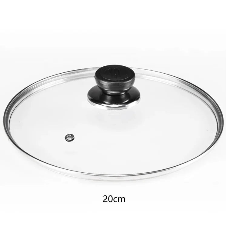 Tempered Glass Round Frying Pan Cover Visible Vertical Lid Pot Lid Cookware Parts Kitchen Accessories 20-30cm