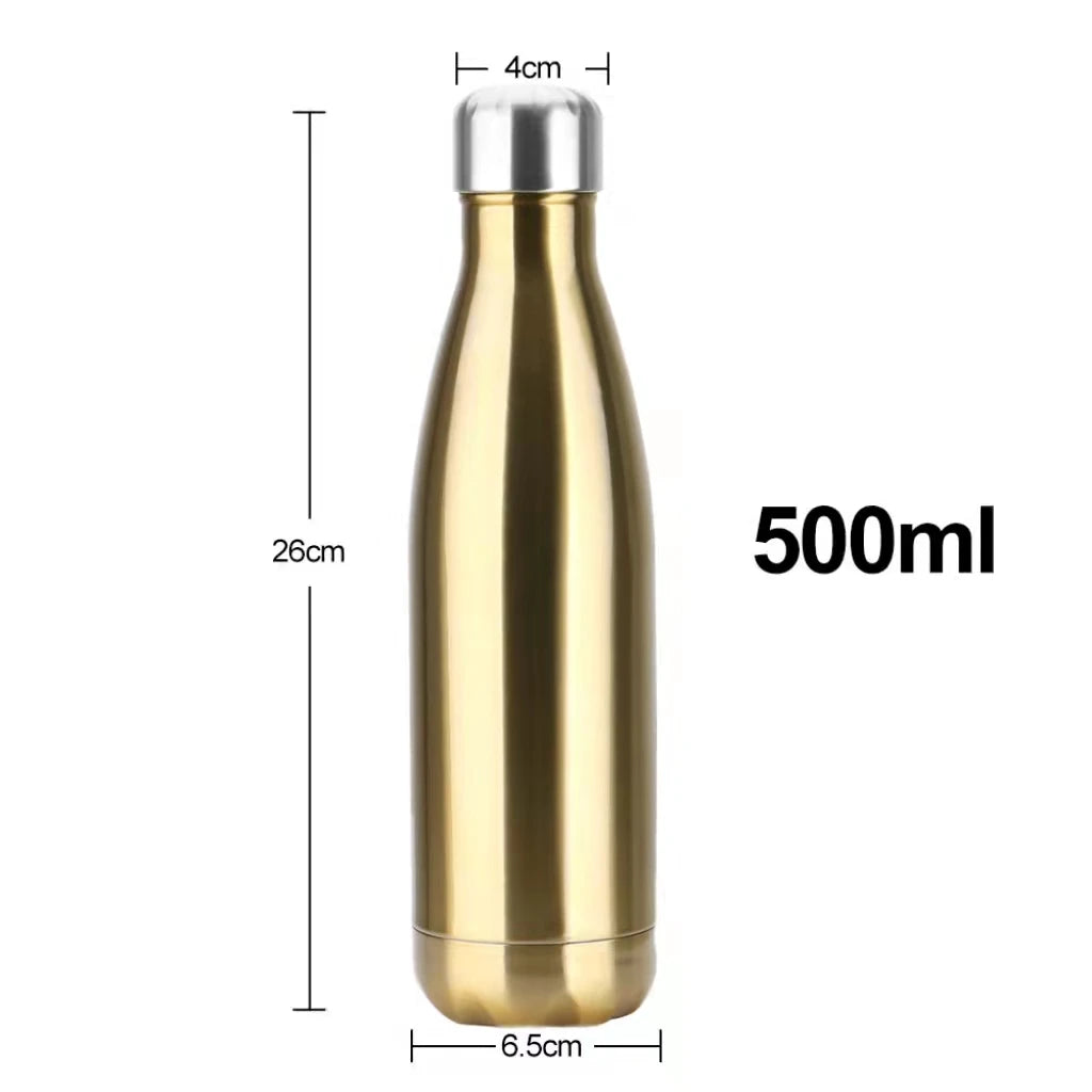 500ml Stainless Steel Water Bottle Cola Water Beer Thermos Double-Wall Insulated Vacuum Flask BPA Free Thermos for Sport Bottles