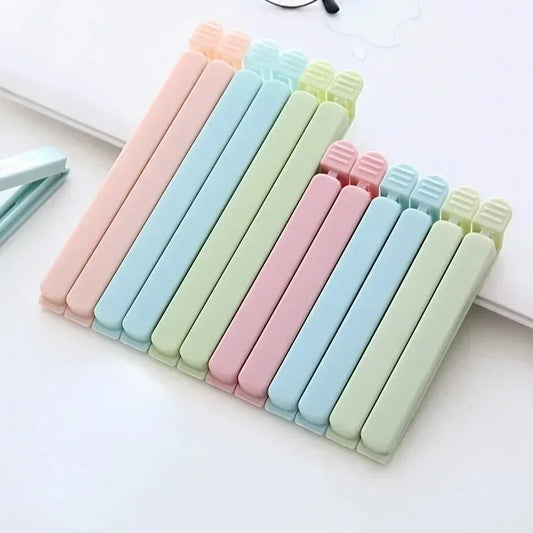 10PCS Bag Clips Food Snack Sealing Clip12/15.5cm Portable Kitchen Storage Accessories Tool Elastic Buckle Package Bag Clamp 2025