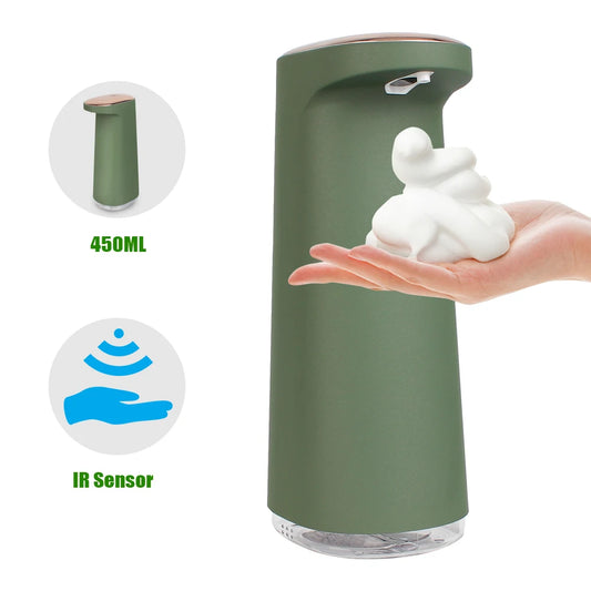 450ml Touchless Automatic Foam Soap Dispenser – USB Rechargeable Hands-Free Foaming Dispenser