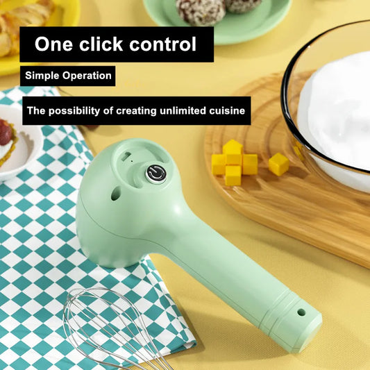 Wireless Electric Egg Beater Handheld Mini Multifunctional Milk Frother Cream Coffee Automatic Mixer With Base