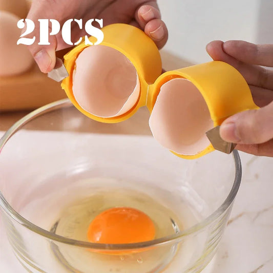 Handheld Egg Cracker & Shell Opener – Multifunctional Egg Separator (1/2 Pcs)