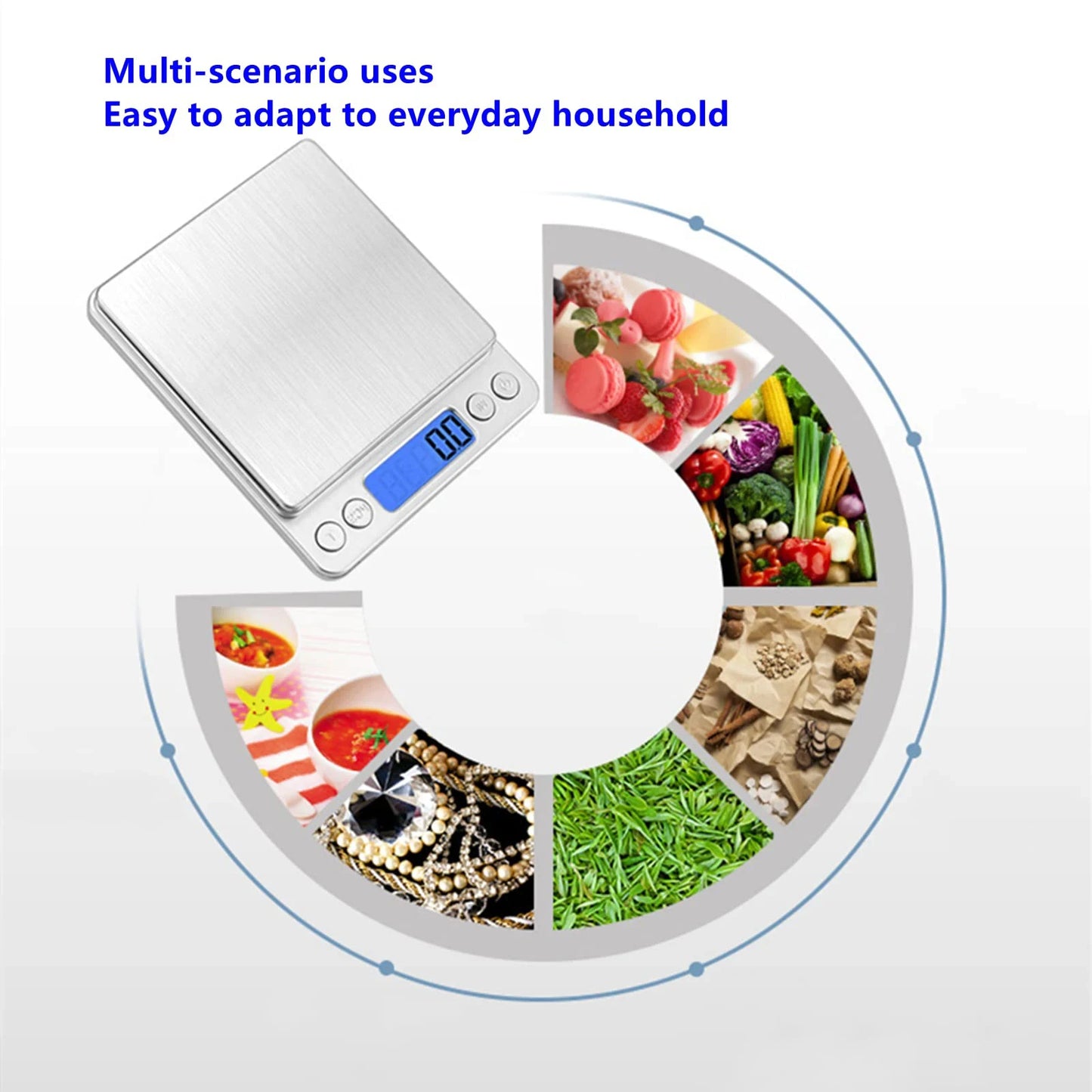 Digital Kitchen & Jewelry Scale – 500g/0.01g High-Precision LCD Scale with Tare Function (g/oz)