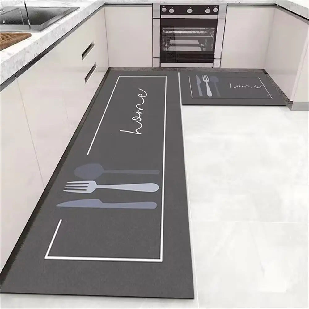 1PCS Kitchen Floor Mat Waterproof, Anti-skid, Anti-dirty Foot Mat Household Door Mat Crystal Velvet Long Carpet Door Mats 바닥 깔개
