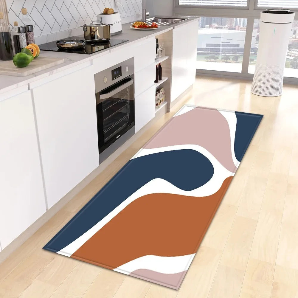 Tropical Plant Print Home Kitchen Floor Mat Door Front Decoration Floor Mat