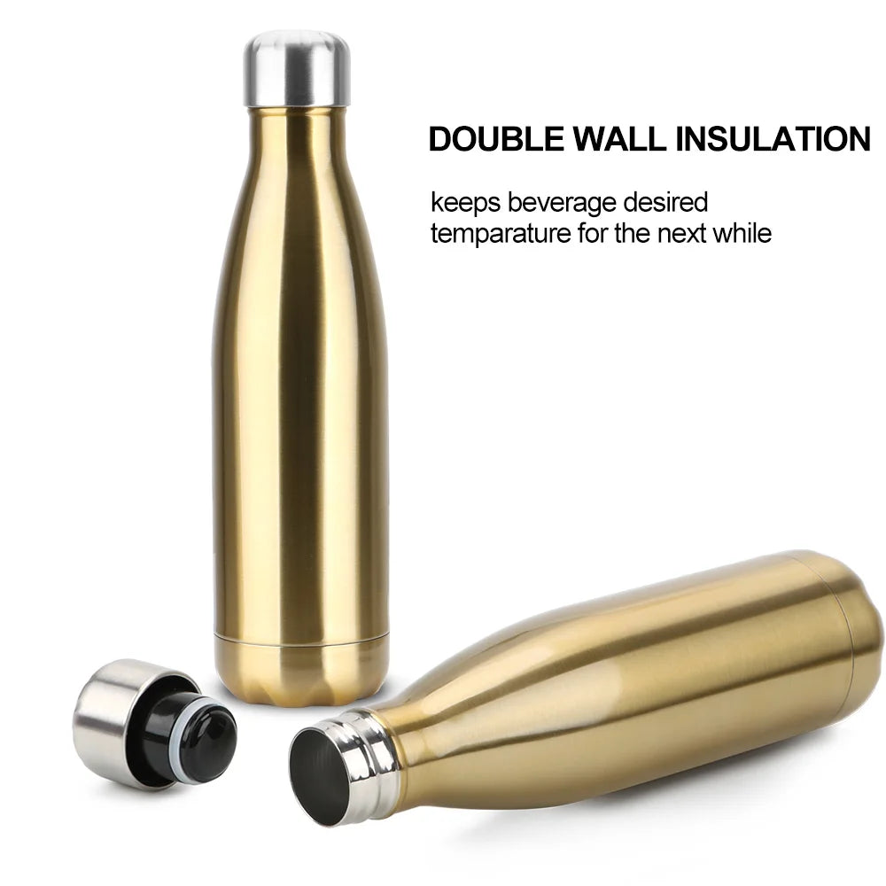 500ml Stainless Steel Water Bottle Cola Water Beer Thermos Double-Wall Insulated Vacuum Flask BPA Free Thermos for Sport Bottles