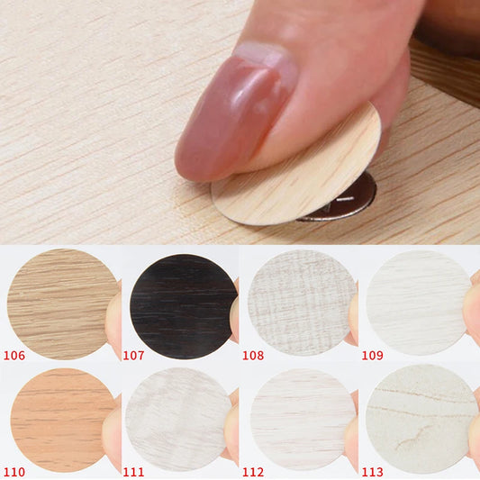 Self-Adhesive Furniture Screw Cap Cover Stickers – 54 Pcs per Sheet