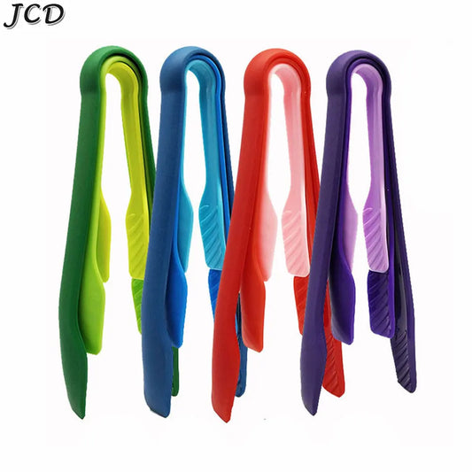 JCD 3-Piece Plastic Food Tongs – Non-Slip Cooking Clip & Clamp for BBQ, Salad & Grill