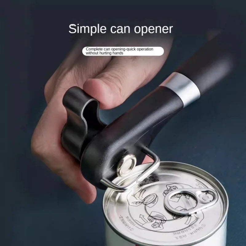 Kitchenley Professional Side-Cut Manual Can Opener – Easy-Grip Plastic Kitchen Tool for Safe, Clean Lid Removal