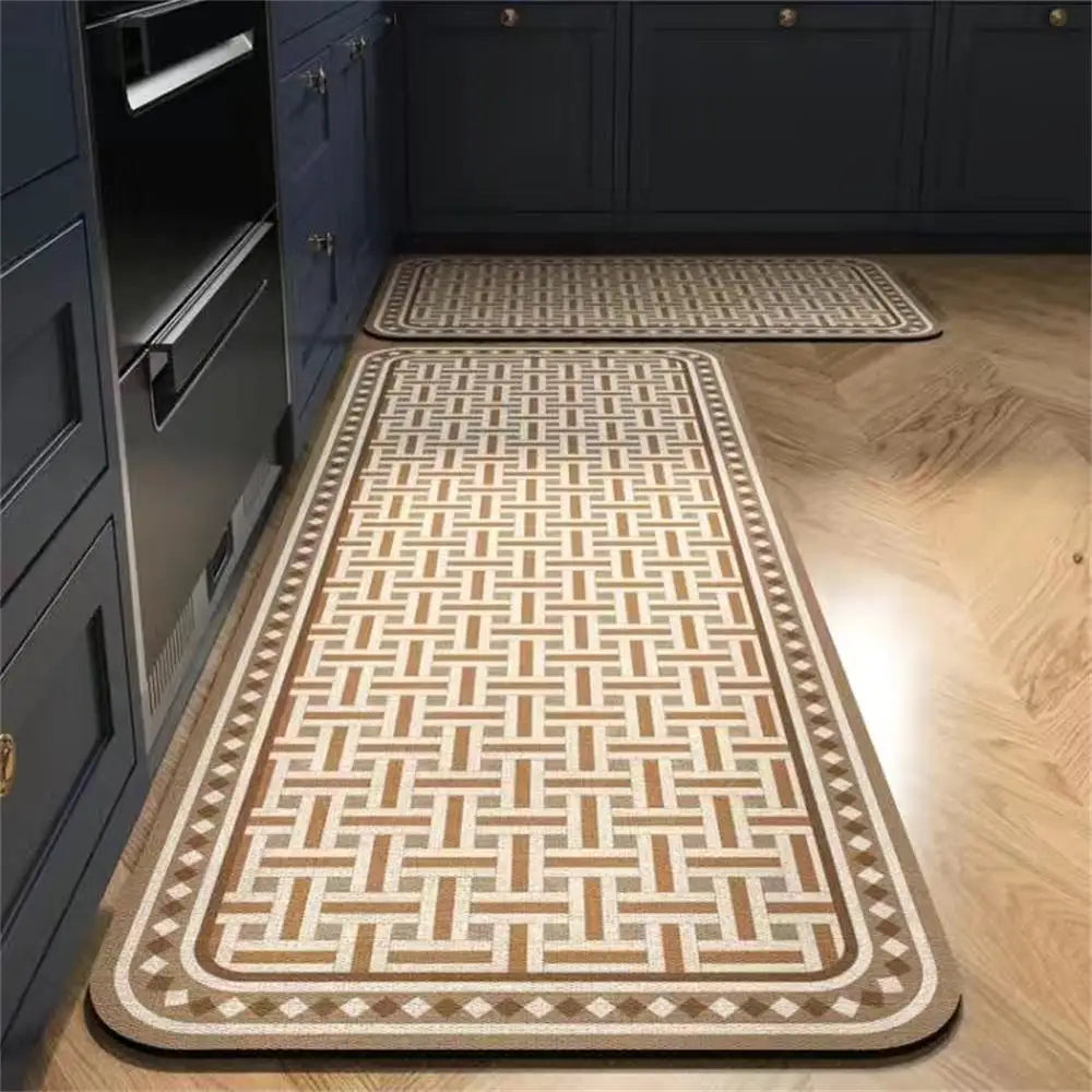 1PCS Kitchen Floor Mat Waterproof, Anti-skid, Anti-dirty Foot Mat Household Door Mat Crystal Velvet Long Carpet Door Mats 바닥 깔개