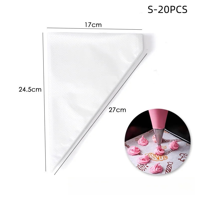 100/50/20pcs Disposable Piping Bag Pastry s Icing Fondant Cake Cream for Decorating Pastries Cakes Baking Tools