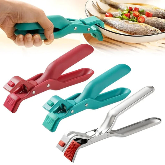 Stainless Steel Anti-Scald Gripper Clips – Non-Slip Bowl & Plate Clamp Holder for Air Fryer, Oven & Steamer