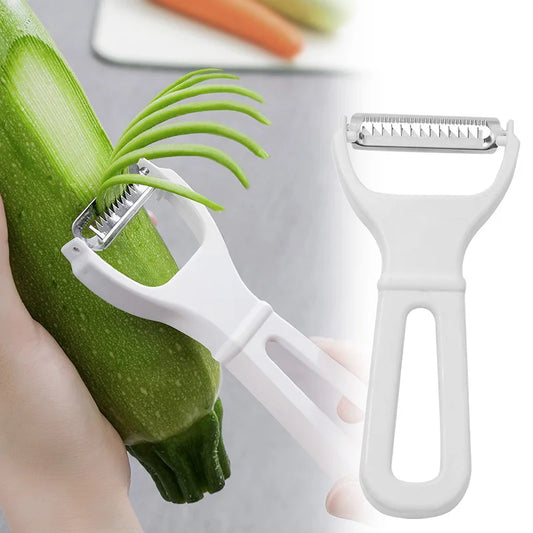 Manual Stainless Steel Vegetable Grater & Julienne Peeler – Potato, Carrot & Fruit Slicer