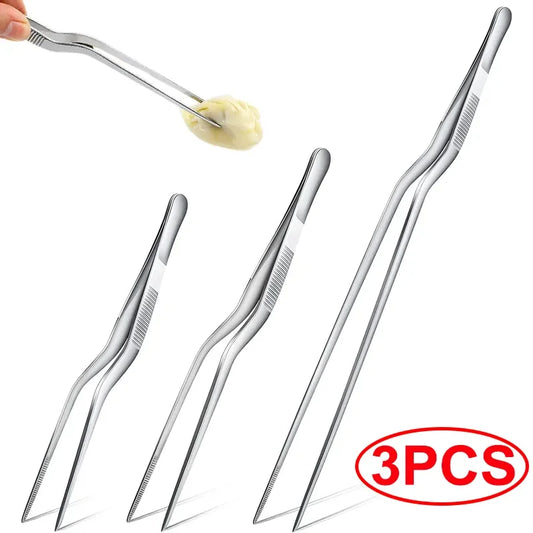 Kitchen & BBQ Food Tweezers – Precision Food Clip for Plating & Grilling (1/3 Pcs)