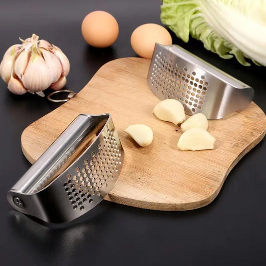 Stainless Steel Garlic Press Manual Garlic Press Squeezer Ergonomic Ginger Garlic Crusher for Vegetable Kitchen Accessories