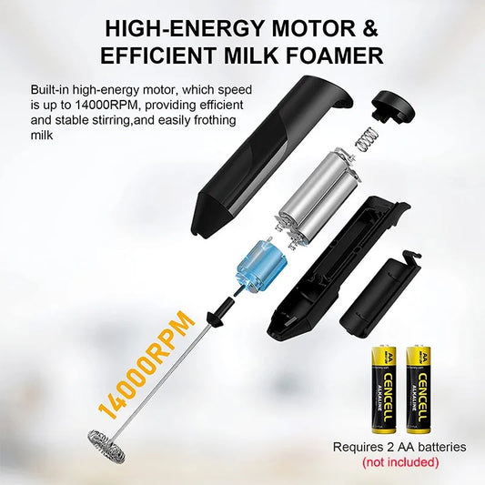 Electric Milk Foamer Coffee Maker Hand Mixer Cappuccino Foam Blender Egg Beater with Stand Kitchen Milk Coffee Stirring Tools