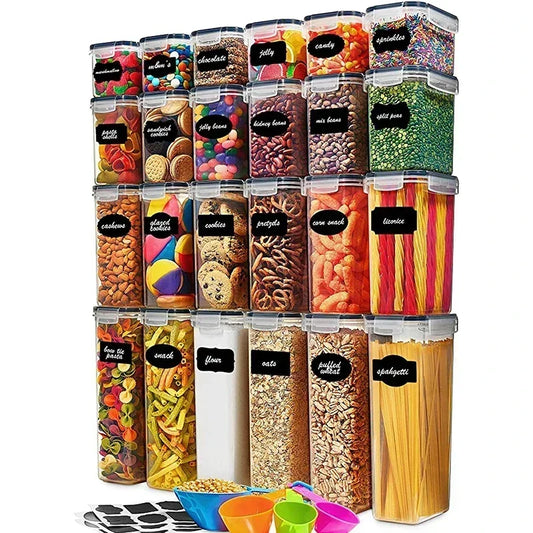 5-Piece Sealed Food Storage Containers Set with Lids – Kitchen Organizer for Fridge, Noodles & Pantry