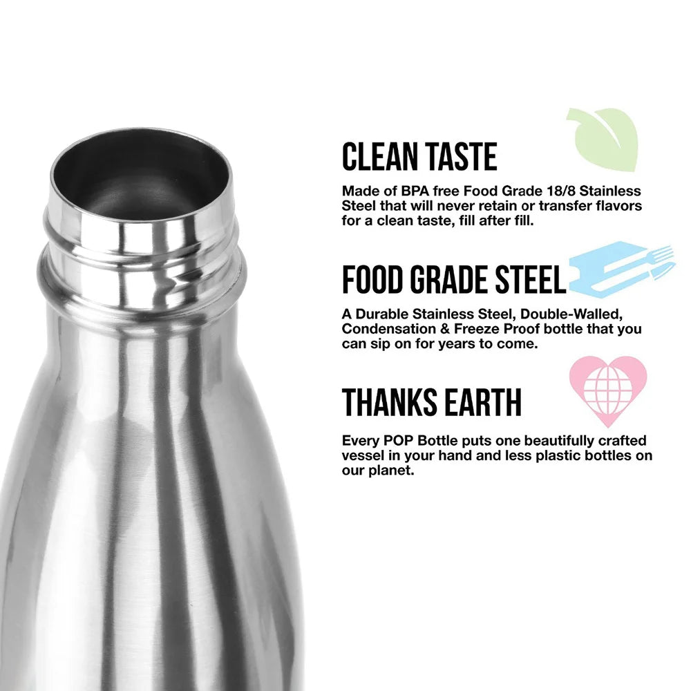 500ml Stainless Steel Water Bottle Cola Water Beer Thermos Double-Wall Insulated Vacuum Flask BPA Free Thermos for Sport Bottles
