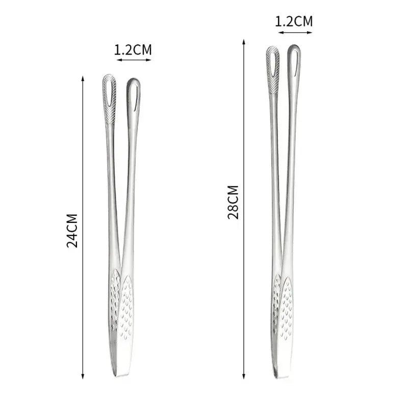 Stainless Steel BBQ & Kitchen Tongs – Barbecue Grill Meat Clip & Serving Tool