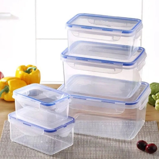 Refrigerator Food Storage Containers with Lid – Portable Fresh-Keeping Box for Kitchen Organization (1/4 Pcs)
