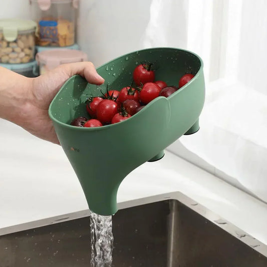 Elephant Sculpt Sink Strainer & Drain Basket – Hanging Fruit & Vegetable Washing Drainer Rack