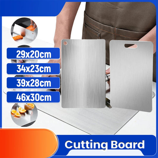 Thickened Double-Sided Stainless Steel Cutting Board - Kitchenley