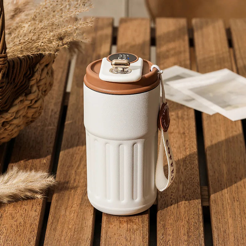 450ml Stainless Steel Thermo Water Bottle with LED Temperature Display – Vacuum Flask Travel Mug