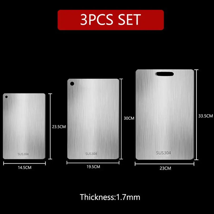 WXCOO Stainless Steel Cutting Board for Kitchen Chopping Board for Meat Kneading Dough Board for Fruit Vegetables Baby Food