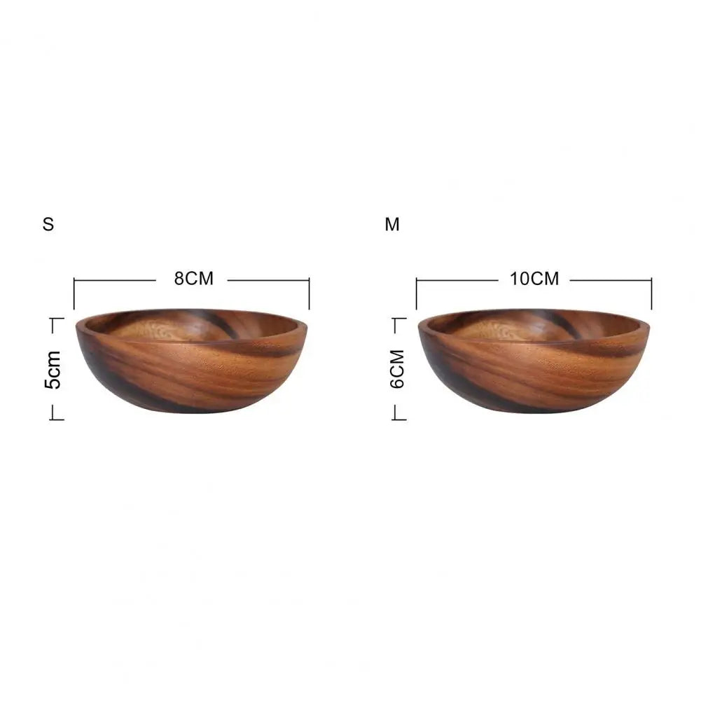 Eco-Friendly Polished Wooden Salad & Soup Bowl – Japanese Style Kitchen Bowl