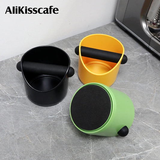 Coffee Knock Box with Removable Bar – Anti-Slip Espresso Grind Dump Bin for Baristas