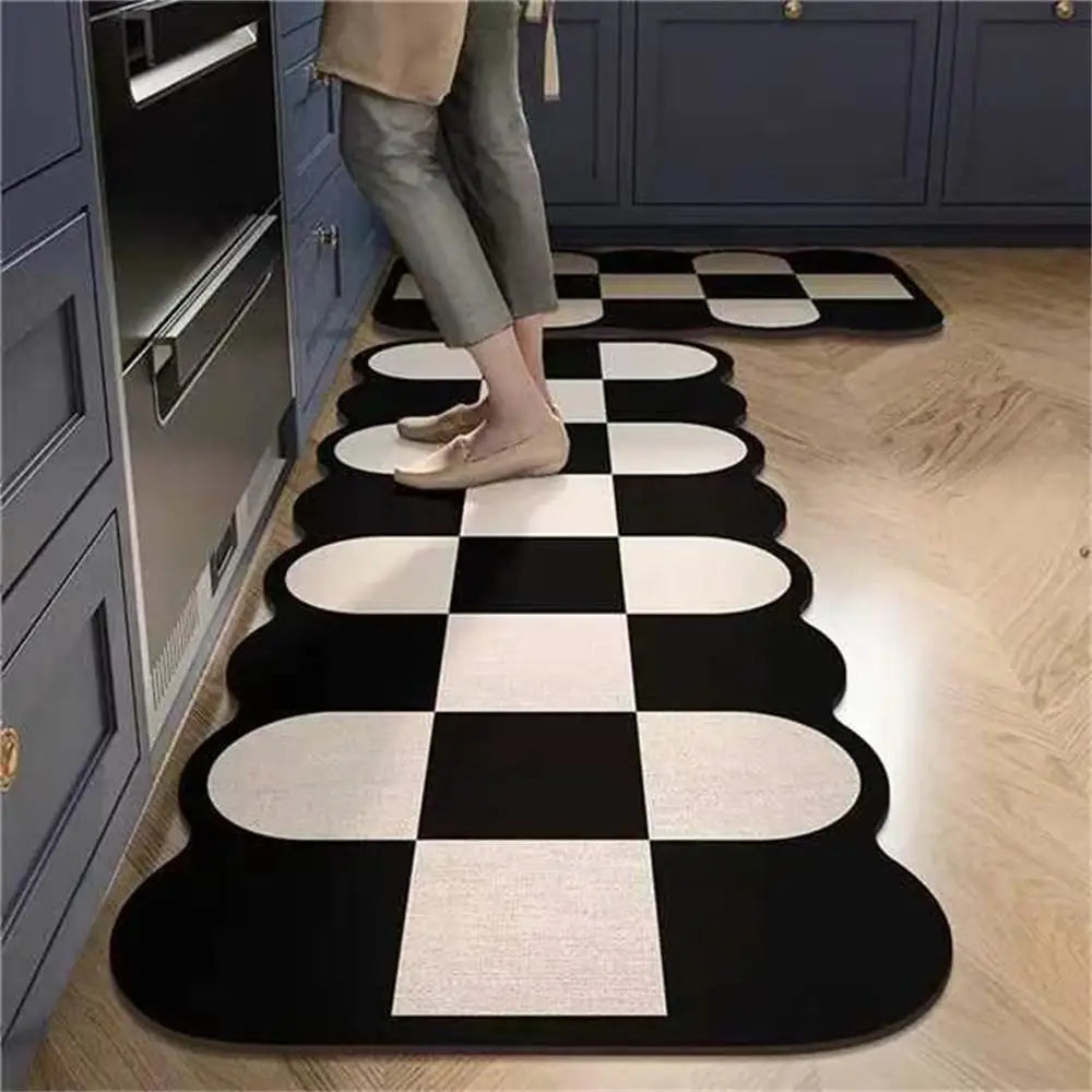 1PCS Kitchen Floor Mat Waterproof, Anti-skid, Anti-dirty Foot Mat Household Door Mat Crystal Velvet Long Carpet Door Mats 바닥 깔개