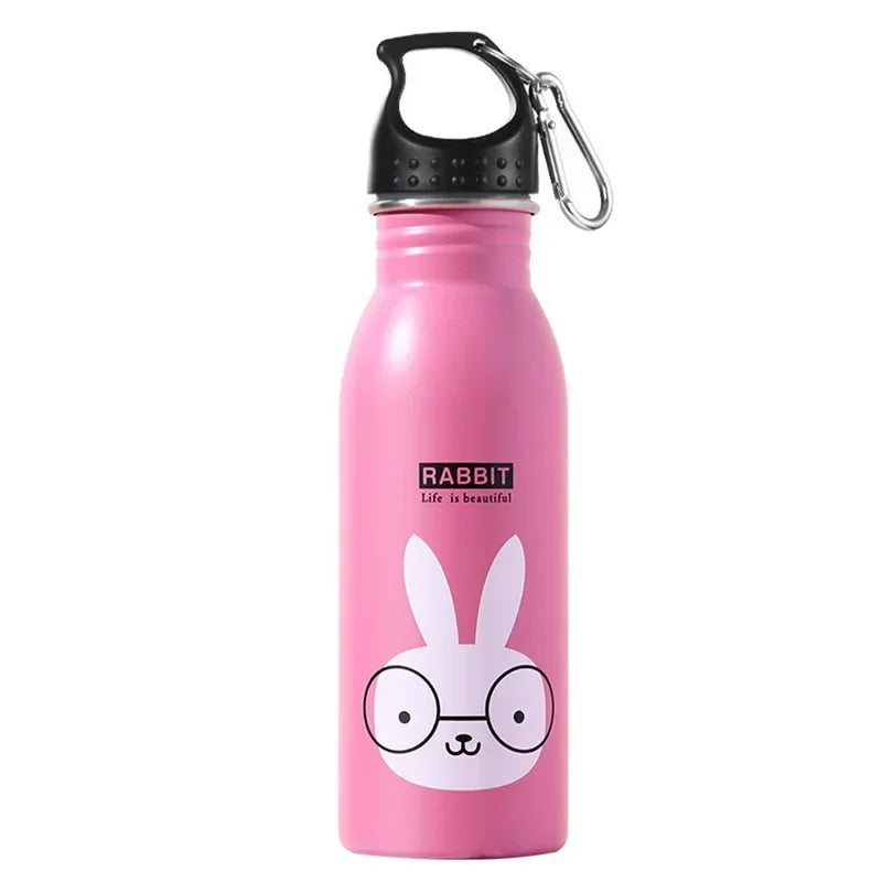 500ML Children's Stainless Steel Sports Water Bottles Portable Outdoor Cycling Camping Bicycle Bike Kettle