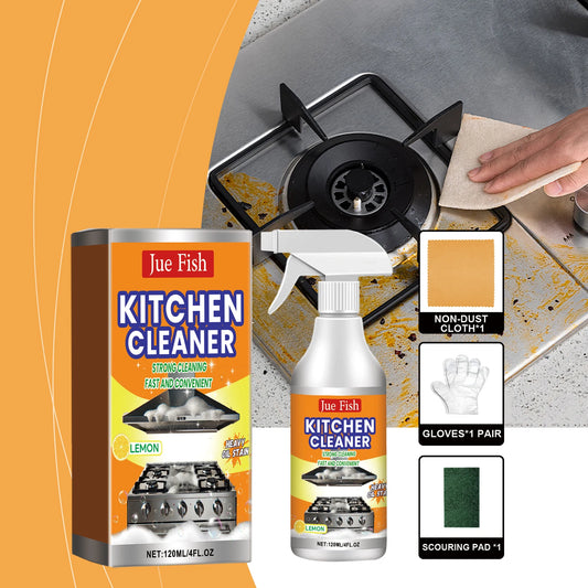 Kitchen Foam Heavy Oil Stain Cleaner – Powerful Lemon Fragrance Degreaser for Ovens, Cooktops & Kitchenware