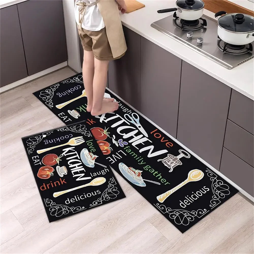 Kitchen Floor Mat Bedroom Living Room Long Bedside Area Rug Hallway Soft Washable Carpet Anti Slip Bathroom Entrance Doormat