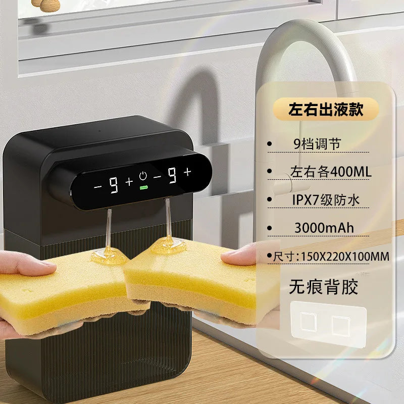 3000mAh Automatic Foam and Gel Soap Dispenser Wall Mounted Smart Display Touchless Sensor Foam Dispensers Hand Washer Bathroom