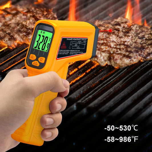 Infrared Non-Contact Digital Thermometer Gun – Household Kitchen Cooking Temperature Tool (up to 530°C)