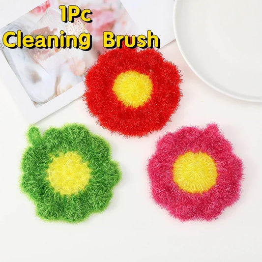 Multifunctional Dishwashing Cleaning Brush & Scouring Sponge Pad – Kitchen Scrubber Set