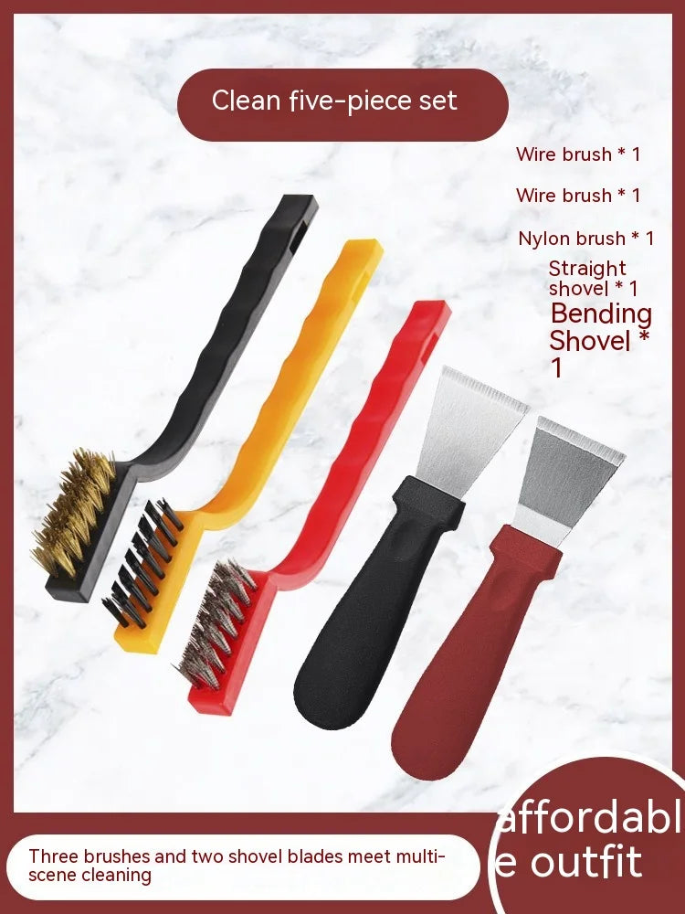 Kitchen Deep Cleaning Brush Set with Brass Bristles – Gas Stove Cleaner (5/8/13 Pcs)