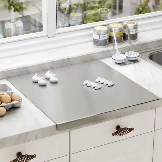 L-Shaped Folding Stainless Steel Chopping Board