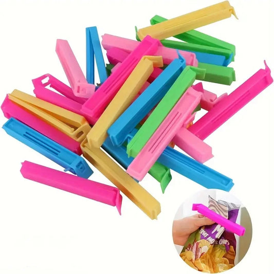 Colorful Moisture-Proof Snack Bag Sealing Clips – Reusable Fresh-Keeping Clamps (5-30 Pcs)