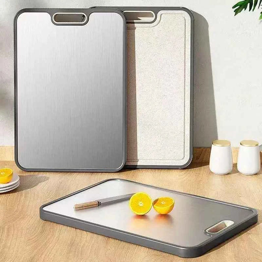 Double-Sided Titanium & Wheat Straw Cutting Board