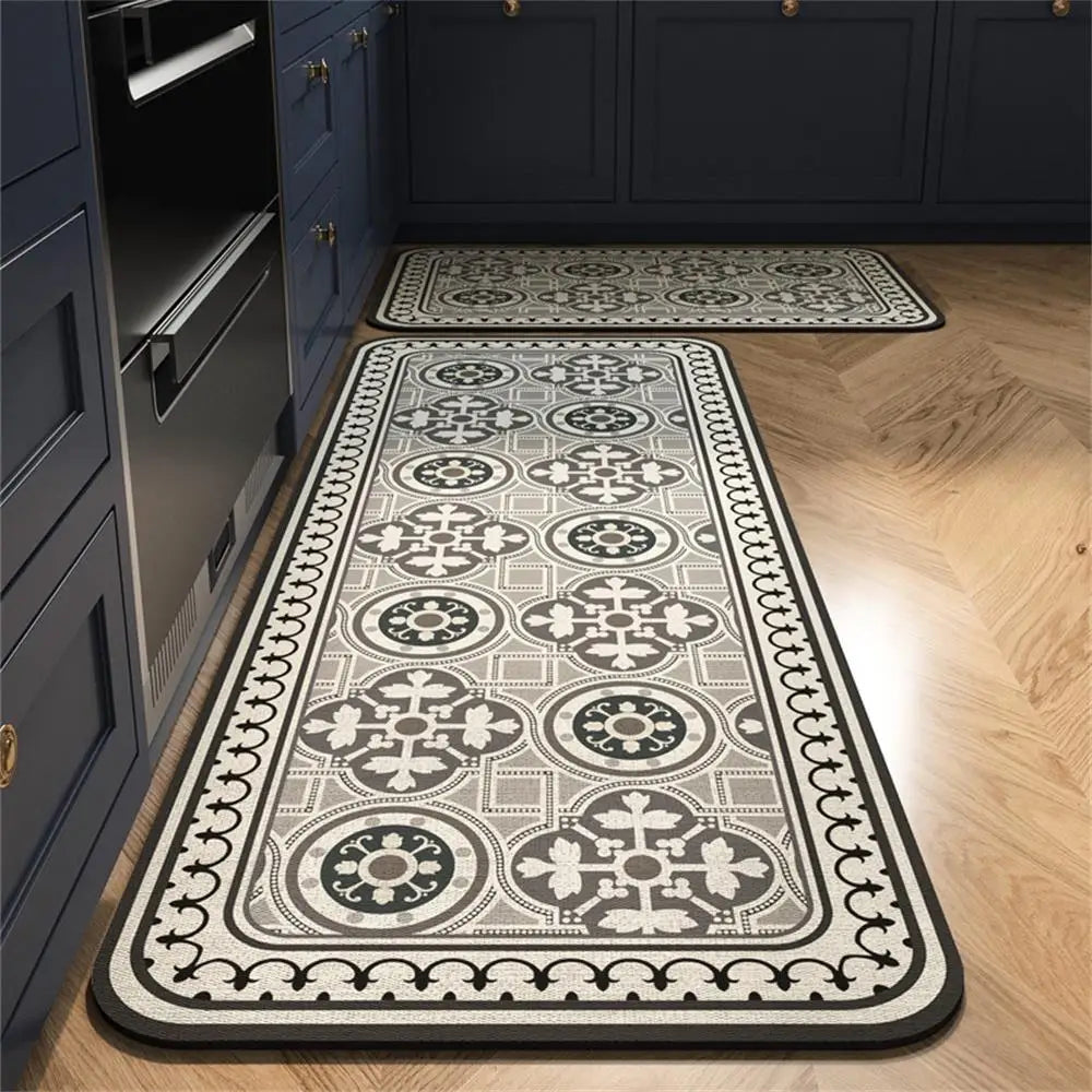 1PCS Kitchen Floor Mat Waterproof, Anti-skid, Anti-dirty Foot Mat Household Door Mat Crystal Velvet Long Carpet Door Mats 바닥 깔개