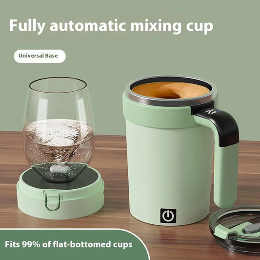 Smart Self-Stirring Cup with Temperature Display – Magnetic Auto Stirring Mug