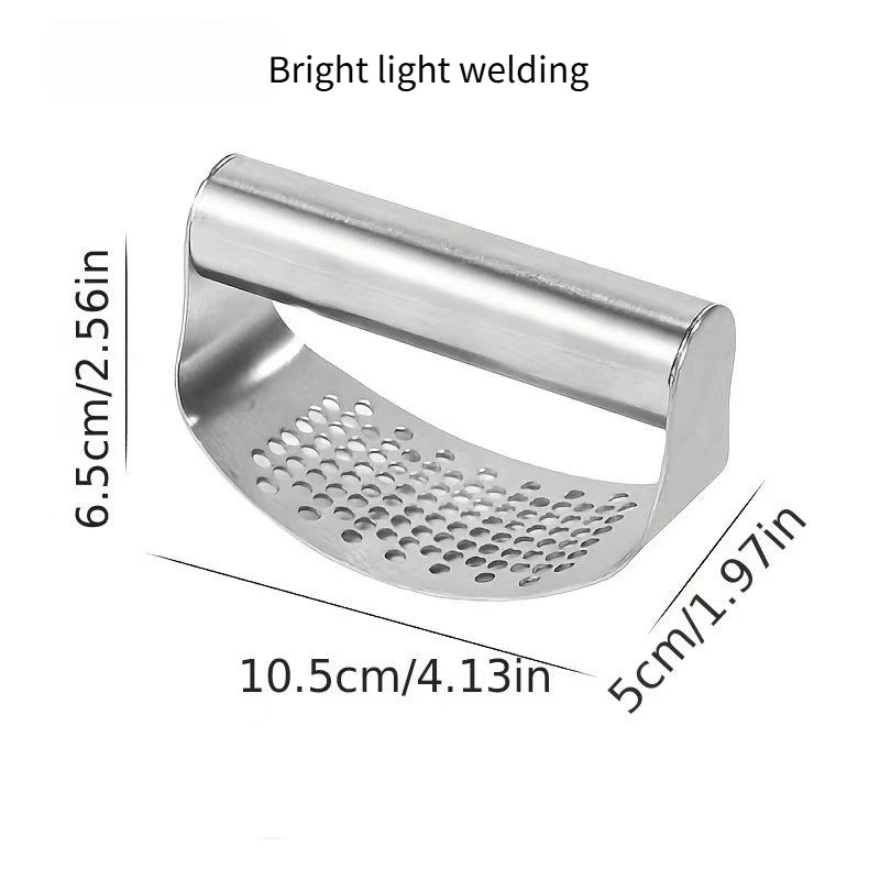 Stainless Steel Garlic Press Manual Garlic Press Squeezer Ergonomic Ginger Garlic Crusher for Vegetable Kitchen Accessories